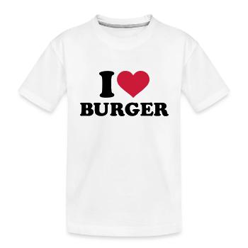 Burger - Kinder Premium Bio T-Shirt - Weiß - Vorne