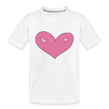 cœur coeur - T-shirt bio Premium Enfant - blanc - Devant
