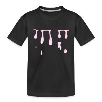 motif de ligne rose slime rose - T-shirt bio Premium Enfant - noir - Devant