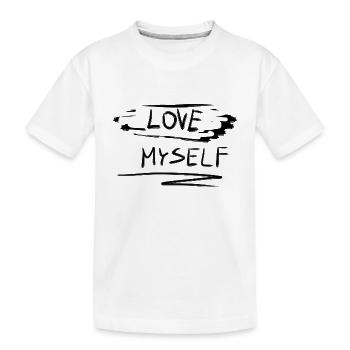 Amour de soi Je m’aime Texte fier - T-shirt bio Premium Enfant - blanc - Devant
