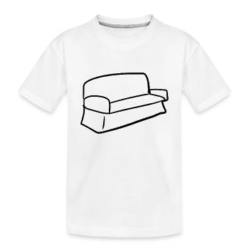 Meubles de salon symbole de canapé - T-shirt bio Premium Enfant - blanc - Devant