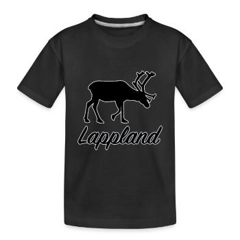 Lapland Reindeer Sverige Northern Sweden Sweden - Kids' Premium Organic T-Shirt - black - Front