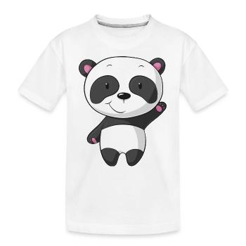 Santander ondulant Comic Panda - T-shirt bio Premium Enfant - blanc - Devant
