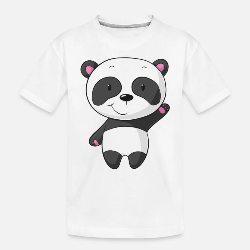 Santander ondulant Comic Panda - T-shirt bio Premium Enfant - blanc