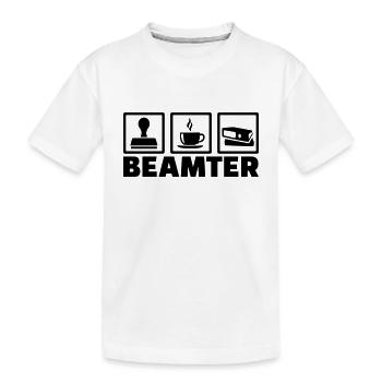 Beamter - Kinder Premium Bio T-Shirt - Weiß - Vorne