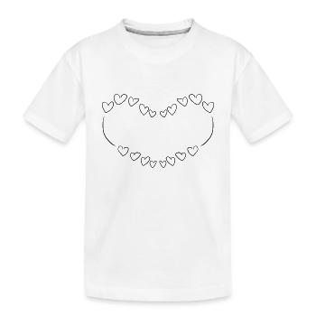 cœur coeur - T-shirt bio Premium Enfant - blanc - Devant