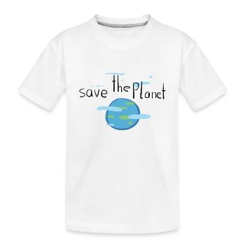 Sauver la planète Terre Protection du climat - T-shirt bio Premium Enfant - blanc - Devant