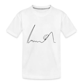 courbe d’onde de la ligne d’entraînement de la voiture - T-shirt bio Premium Enfant - blanc - Devant