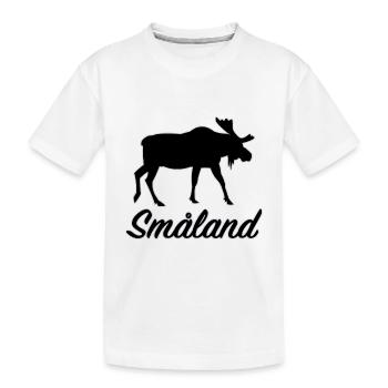 Småland Orignal Suède Région Suède Sud Autocollant - T-shirt bio Premium Enfant - blanc - Devant