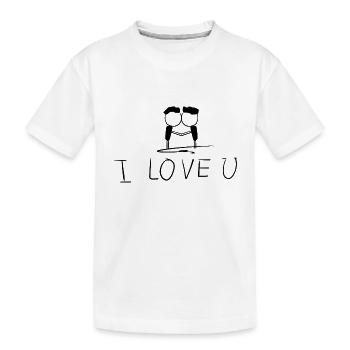 ich liebe dich schwules liebespaar - Kinder Premium Bio T-Shirt - Weiß - Vorne