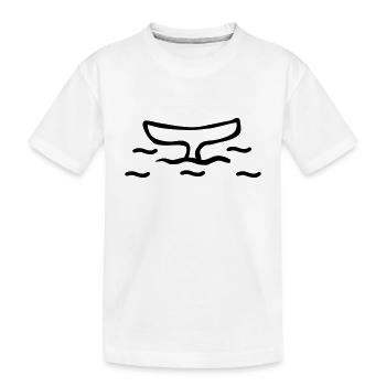Flosse Schwanzflosse - Kinder Premium Bio T-Shirt - Weiß - Vorne