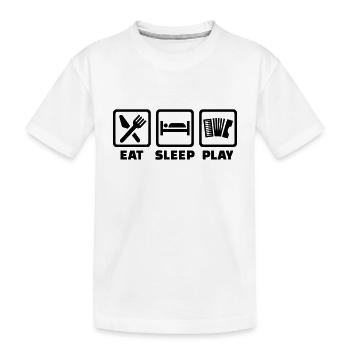 Akkordeon - Kinder Premium Bio T-Shirt - Weiß - Vorne