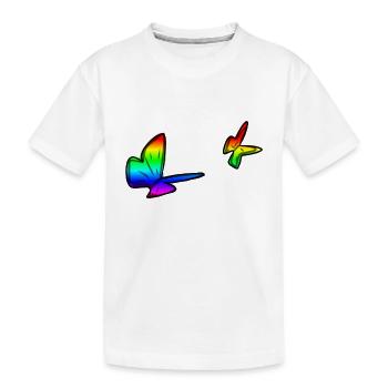 papillons colorés papillon symbole coloré - T-shirt bio Premium Enfant - blanc - Devant