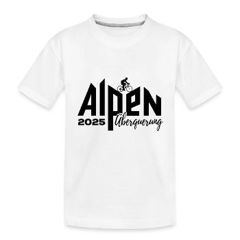 Alpenüberquerung Alpen Überquerung 2025 Rad - Kinder Premium Bio T-Shirt - Weiß - Vorne