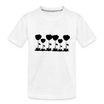 Fleurs naturelles ligne de rose - T-shirt bio Premium Enfant - blanc - Devant