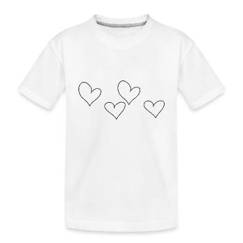 Coeurs Coeur Symbole Quatre - T-shirt bio Premium Enfant - blanc - Devant
