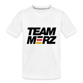 Team Merz - Kanzler - Kinder Premium Bio T-Shirt - Weiß - Vorne