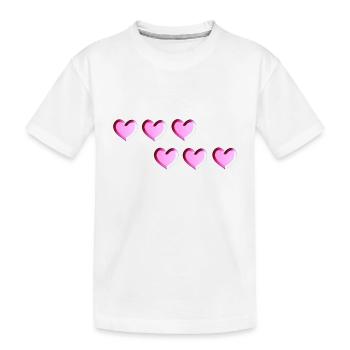 six cœurs roses scintillants - T-shirt bio Premium Enfant - blanc - Devant