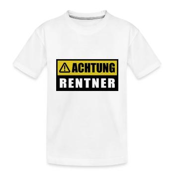 Achtung Rentner - Kinder Premium Bio T-Shirt - Weiß - Vorne