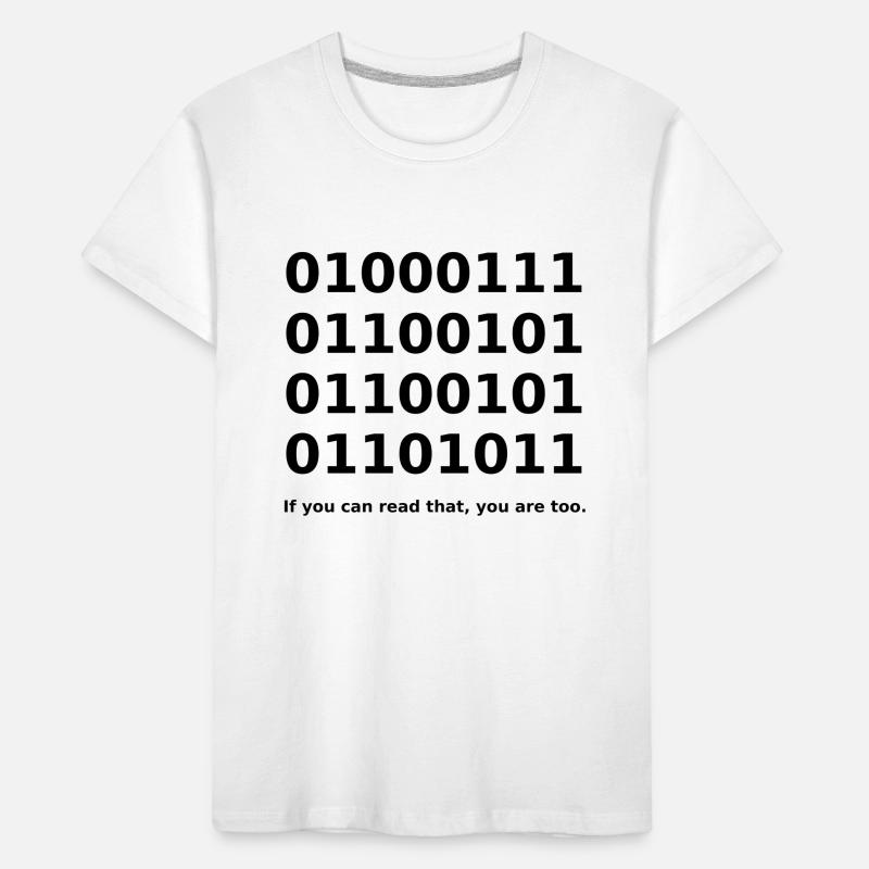 Binary / Binär Code Binärcode Funny T-Shirt Kinder Premium Bio T-Shirt