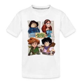 Robin des Bois, Tuck, Marian, Robin et Petit Jean - T-shirt bio Premium Enfant - blanc - Devant