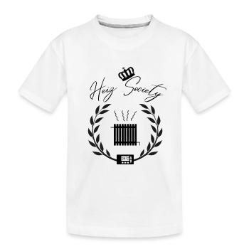 Heiz Society - Kinder Premium Bio T-Shirt - Weiß - Vorne