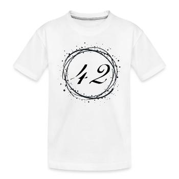 42 - Kinder Premium Bio T-Shirt - Weiß - Vorne