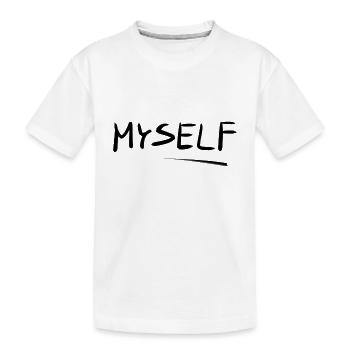 ich mich selbstliebe linie lila - Kinder Premium Bio T-Shirt - Weiß - Vorne