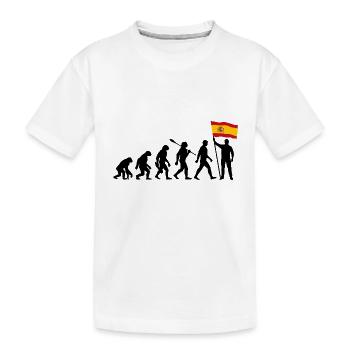 Spanien - Evolution - Flagge - Nation - Kinder Premium Bio T-Shirt - Weiß - Vorne