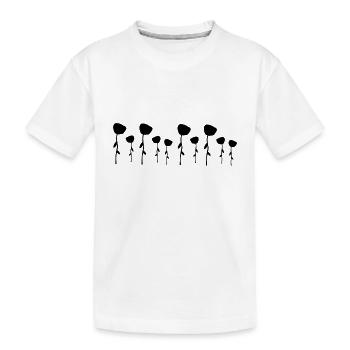 rosen blumen blume pflanzen - Kinder Premium Bio T-Shirt - Weiß - Vorne