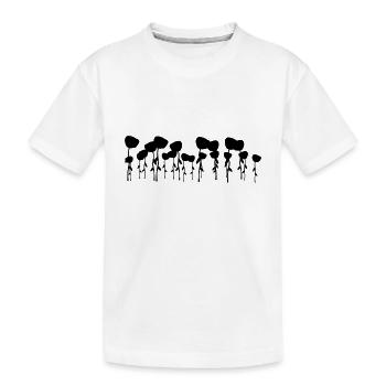 rosen blumen pflanzen - Kinder Premium Bio T-Shirt - Weiß - Vorne