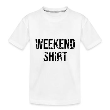 Wochenende - Kinder Premium Bio T-Shirt - Weiß - Vorne