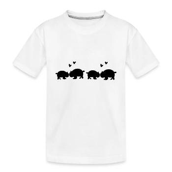 Panda Pattern Animal Love Animals Line - Kids' Premium Organic T-Shirt - white - Front