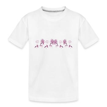 fleurs roses plante naturelle - T-shirt bio Premium Enfant - blanc - Devant
