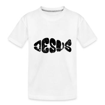 Jesus - Fisch - Liebe - Gläubige - Geschenk - Kinder Premium Bio T-Shirt - Weiß - Vorne