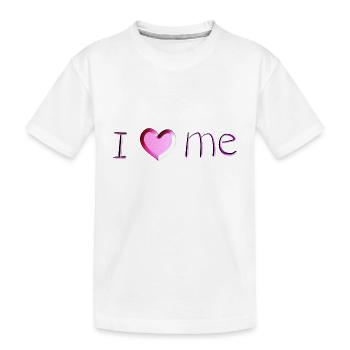 J’adore mon écriture rose - T-shirt bio Premium Enfant - blanc - Devant