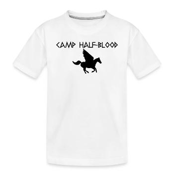 Camp Graphic - Kids' Premium Organic T-Shirt - white - Front