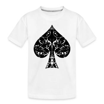 Tribal Ace of Spades Poker Hold'em - Kids' Premium Organic T-Shirt - white - Front