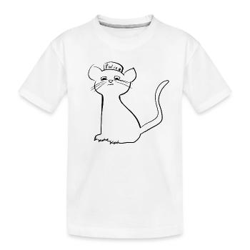 police des chats - T-shirt bio Premium Enfant - blanc - Devant