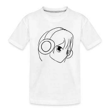 musik manga - Kinder Premium Bio T-Shirt - Weiß - Vorne
