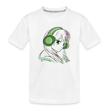 manga vert - T-shirt bio Premium Enfant - blanc - Devant