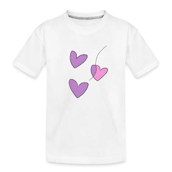 cœurs de cœur - T-shirt bio Premium Enfant - blanc - Devant