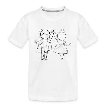 couple royal couple couple prince princesse mensonge - T-shirt bio Premium Enfant - blanc - Devant