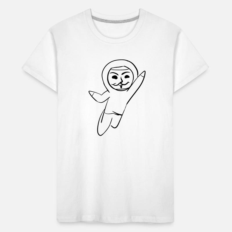 anonymous anonymous hacker mask hack programmer Kids' Premium Organic T-Shirt