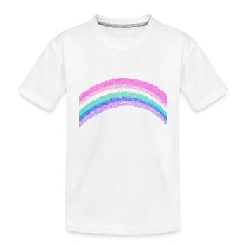 symbole arc-en-ciel couleurs rose - T-shirt bio Premium Enfant - blanc - Devant