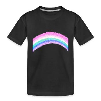 regenbogen symbol farben pink - Kinder Premium Bio T-Shirt - Schwarz - Vorne