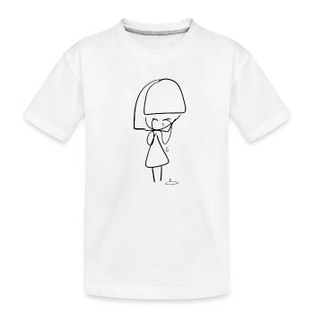triste pleureuse fille malheureuse larme - T-shirt bio Premium Enfant - blanc - Devant
