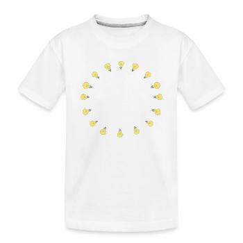 symbole de lumière de cercle de lumière de brillance d’ampoule - T-shirt bio Premium Enfant - blanc - Devant