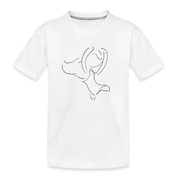 symbole de danse fille femme ballerine - T-shirt bio Premium Enfant - blanc - Devant