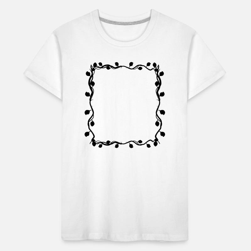 Leaves Square Branches Frame Square Kids' Premium Organic T-Shirt
